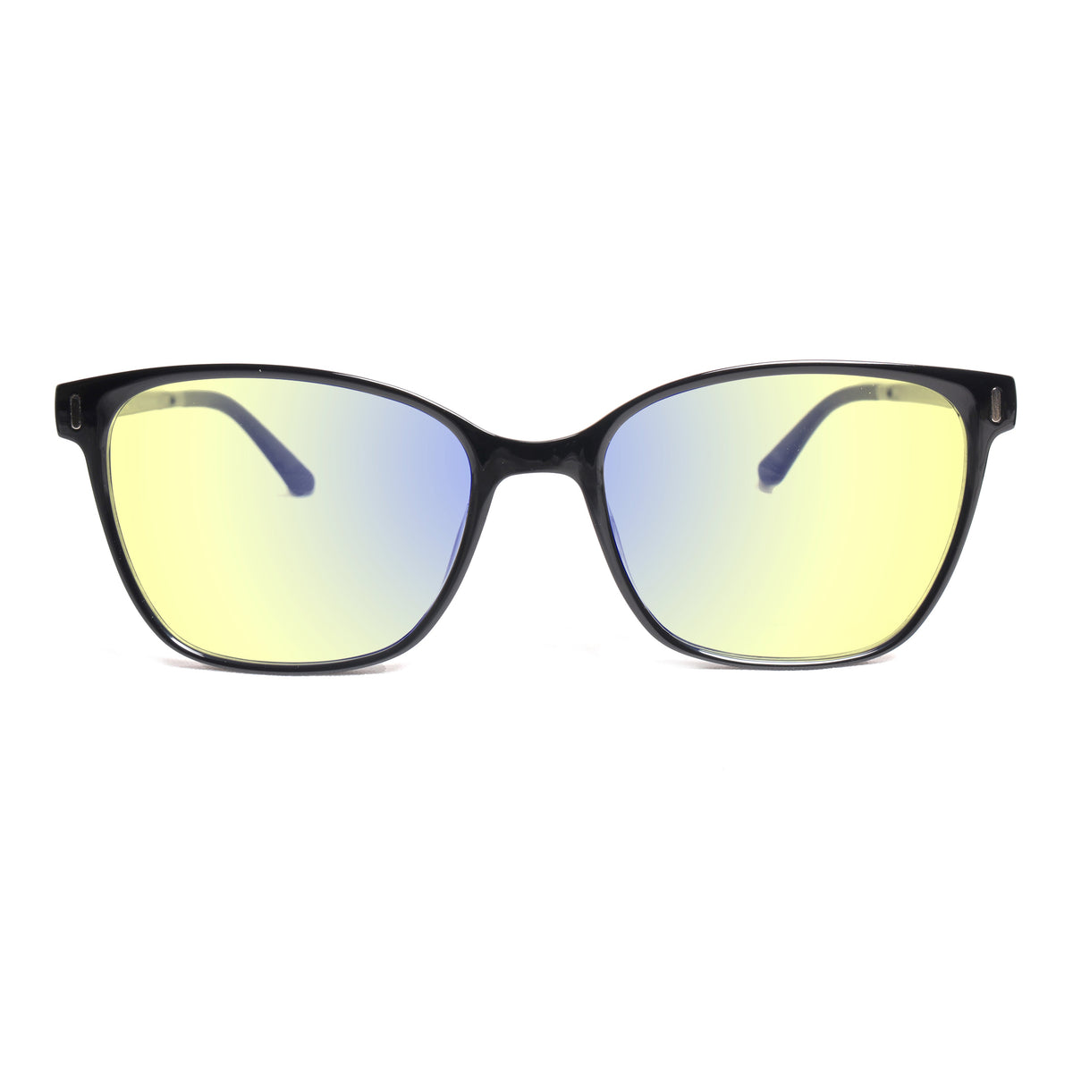 Sleepaxa Clarte Jet Black Yellow Tinted Blue Block Gaming Glasses For Gaming & Computer - SleepAxa