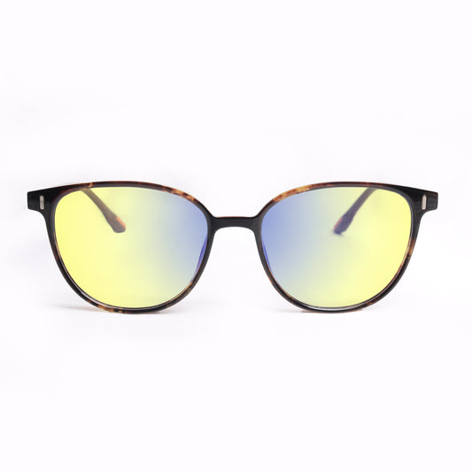 Sleepaxa Voirch Twilight Brown Fade Yellow Tinted Blue Block Gaming Glasses For Gaming & Computer - SleepAxa