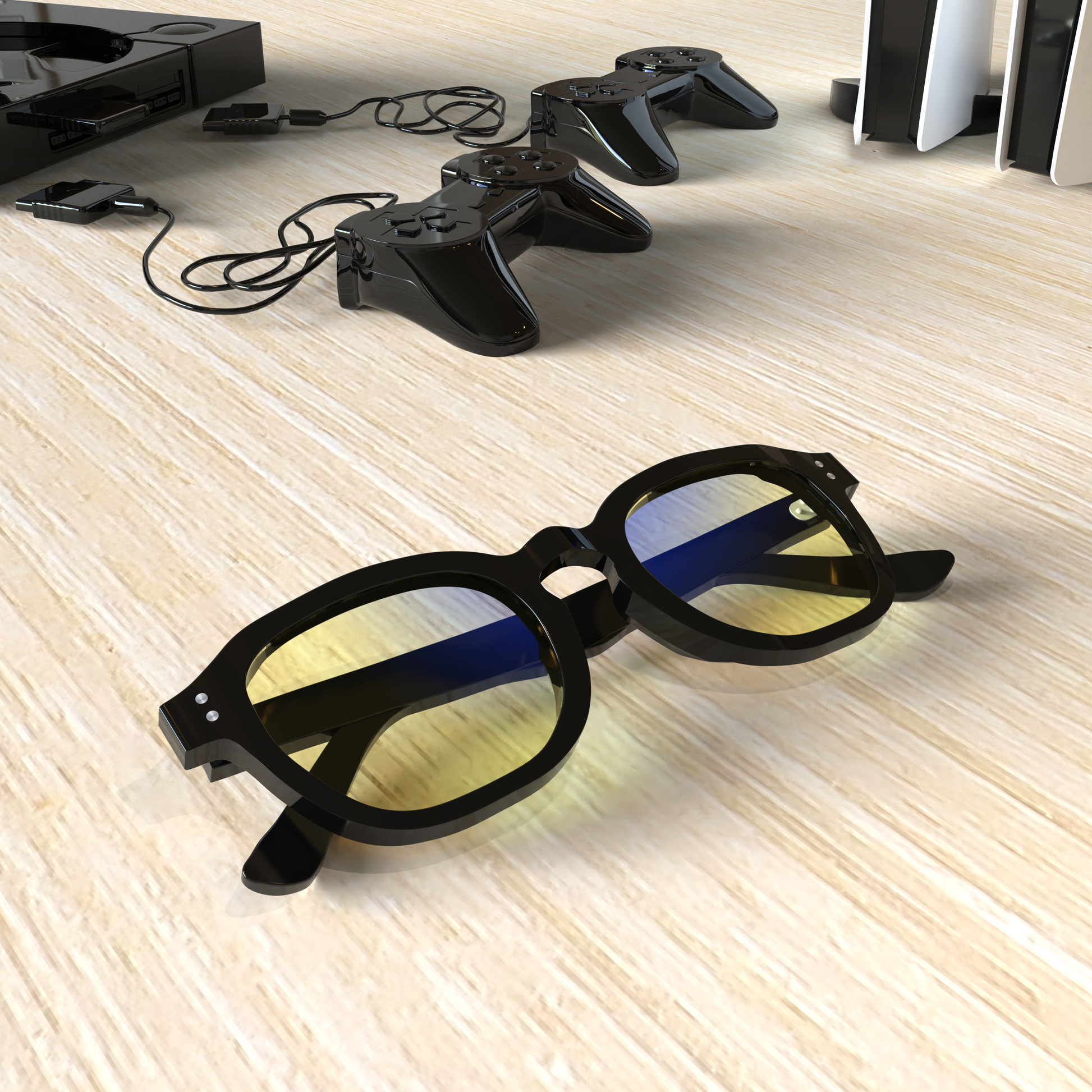 Sleepaxa Grandeur Jet Black Gaming Glasses - SleepAxa