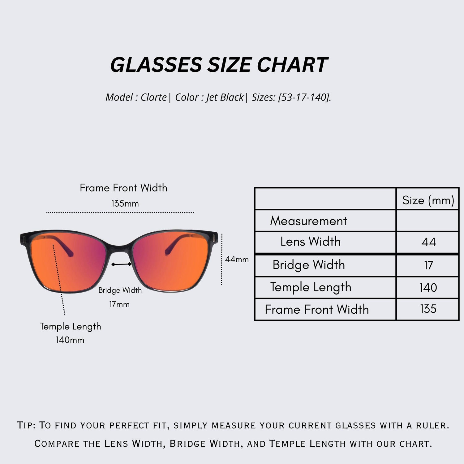 Sleepaxa Clarte Jet Black Blue Block Glasses: Amber Tinted for Sleep, Eye Strain & Migraine Relief - SleepAxa