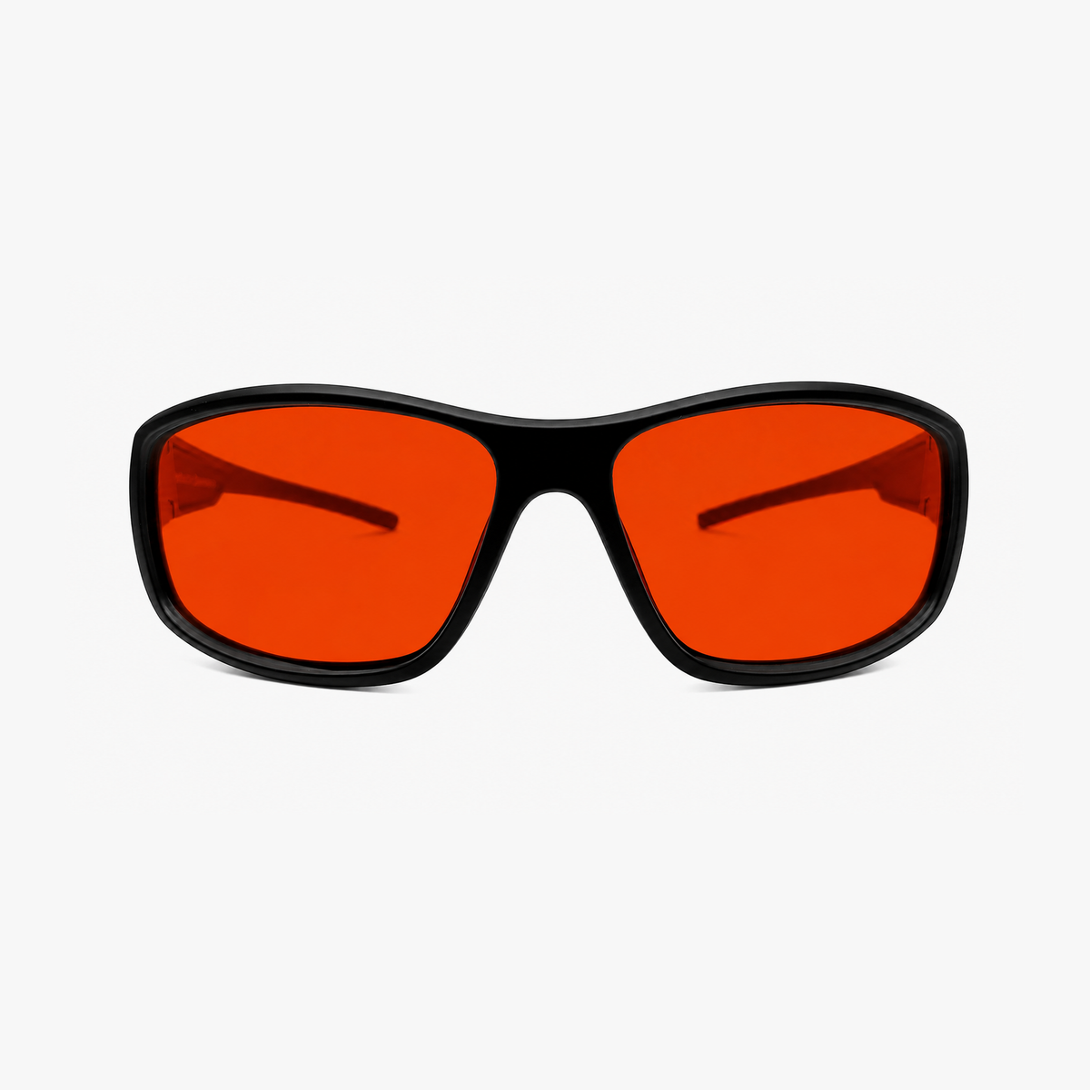 Sleepaxa Facial Wrap Sleep Glasses – front view, red blue-light blocking lens