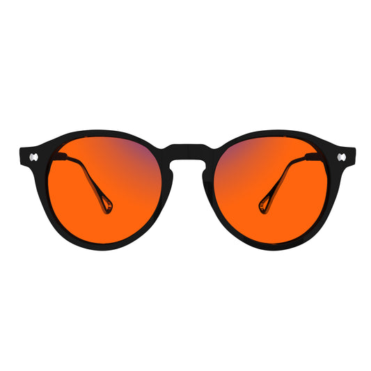 Advanced Blue Light Blocking Glasses in India: Sleepaxa Mosaic Dark Black Sleep Glasses - SleepAxa