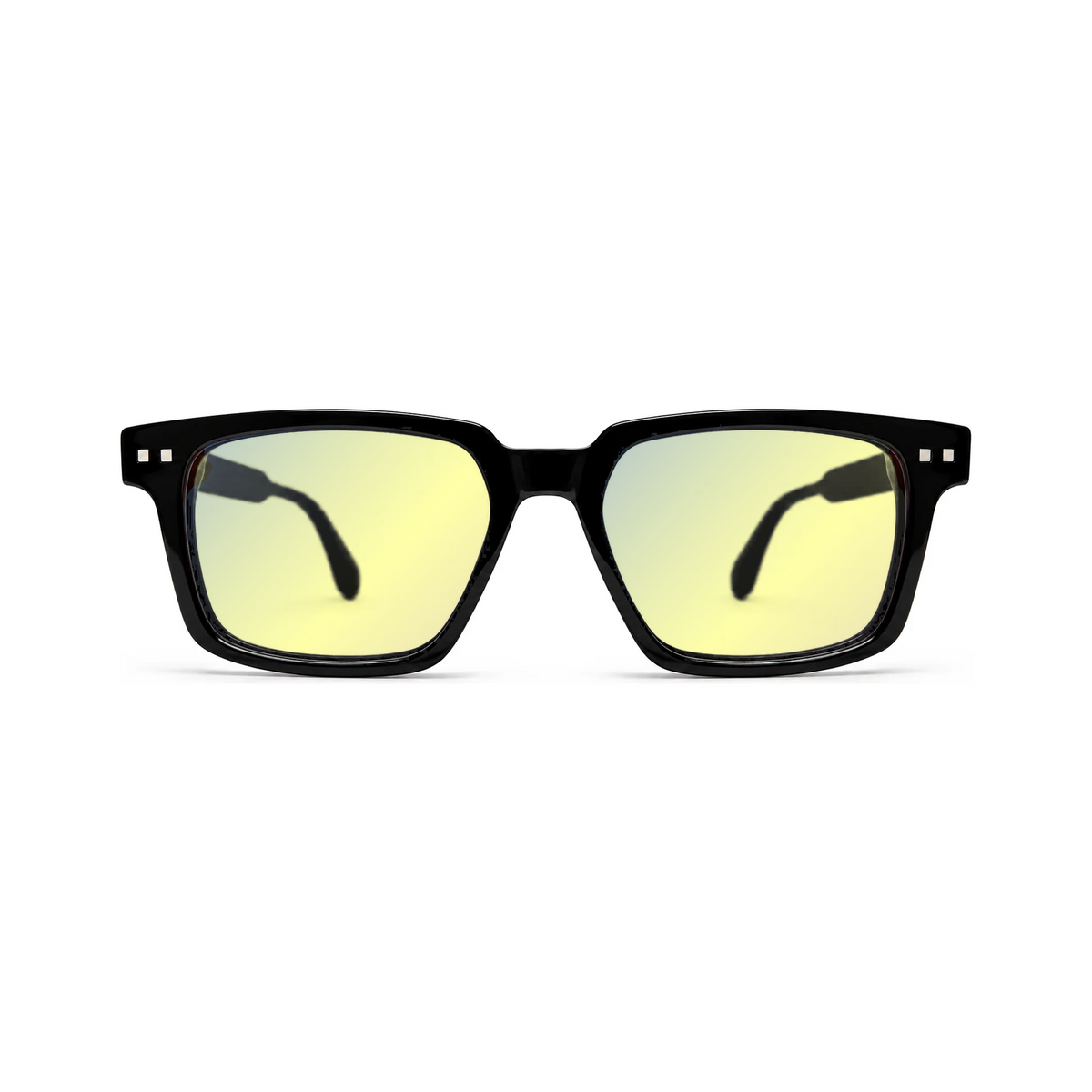 Sleepaxa Magnus Jet Black DayActive yellow lens glasses - front view