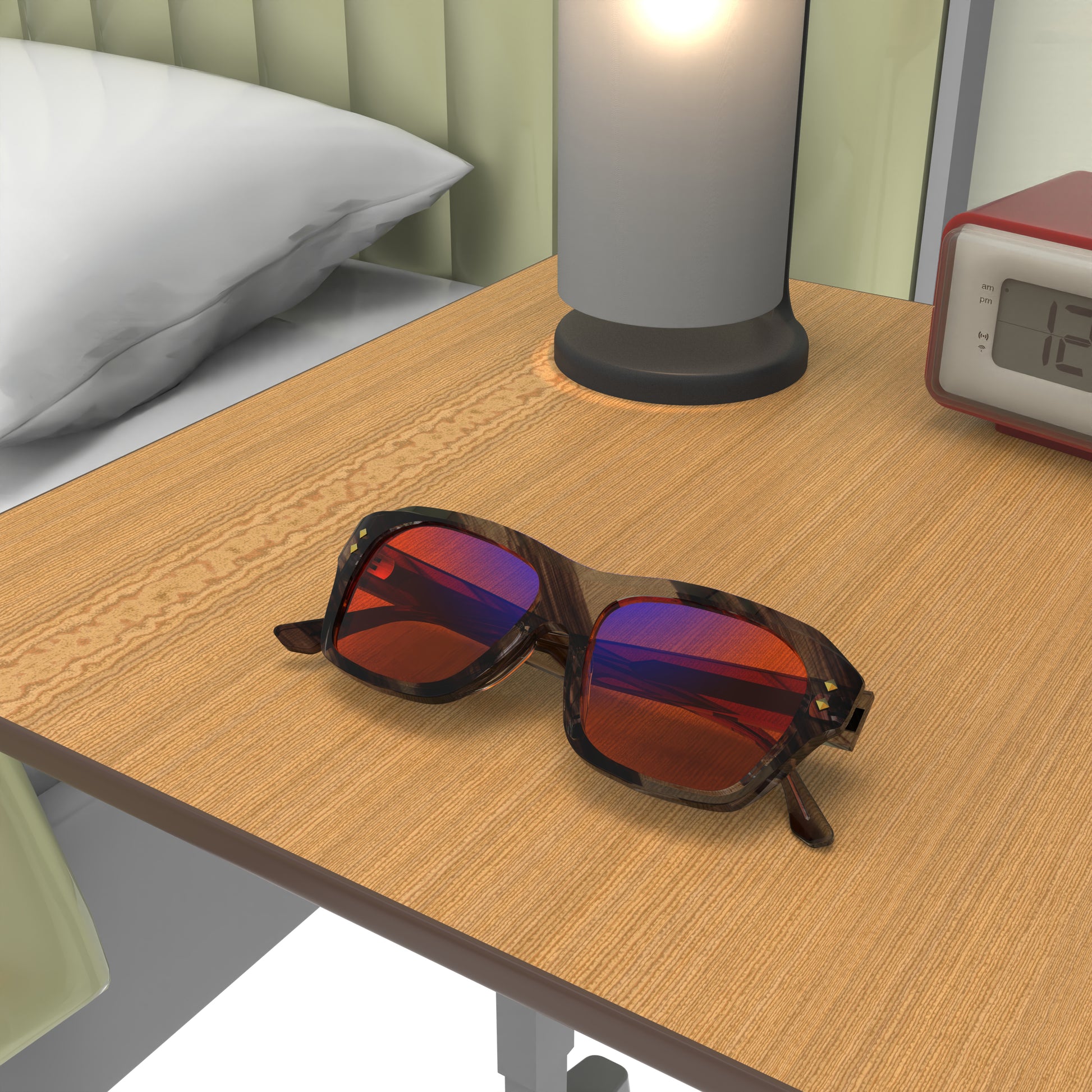 Sleepaxa Celestial Beaver Brown Blue Block Amber Glasses for Sleep, Anti-Eye Strain and Light Sensitivity- Men and Women - SleepAxa