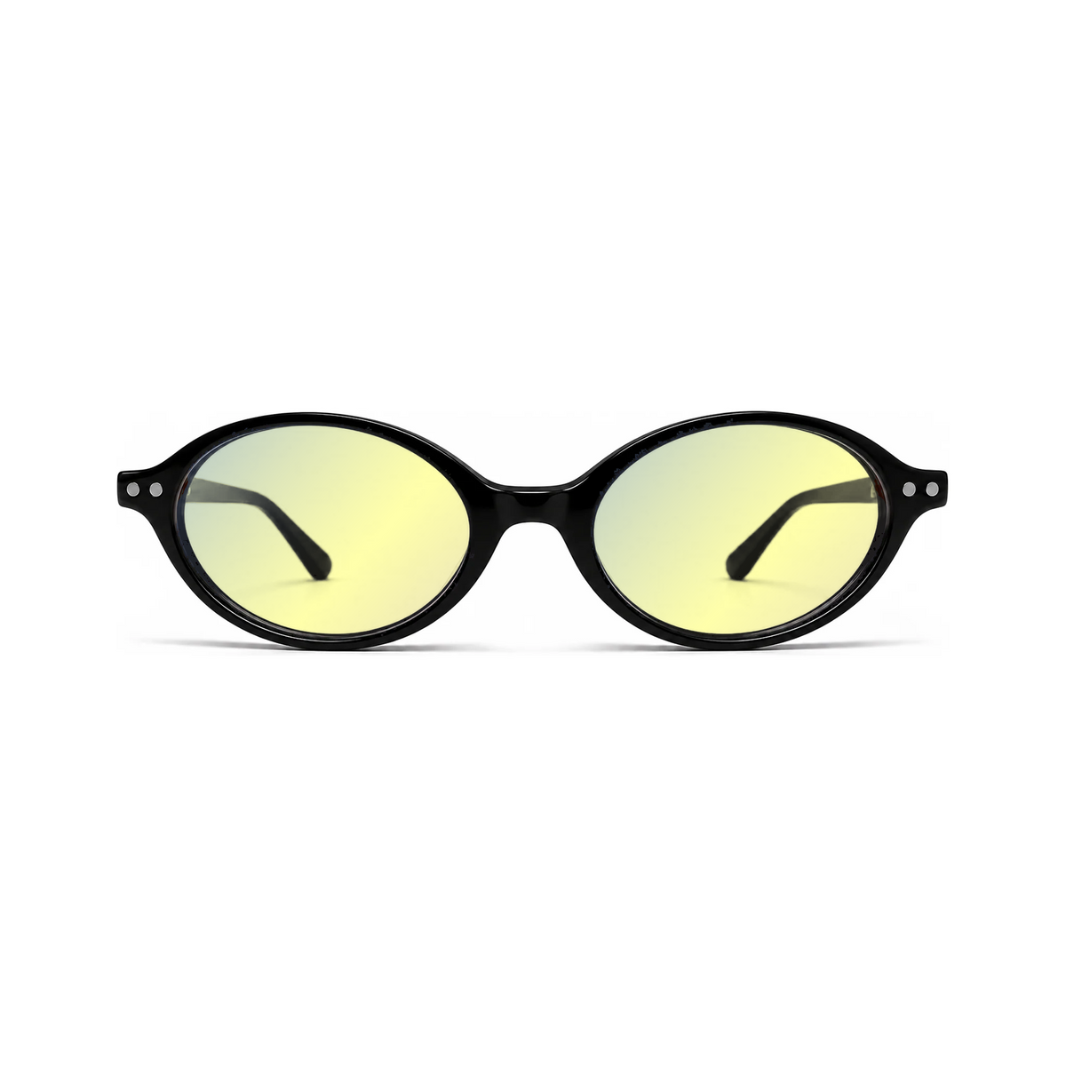 Sleepaxa Riviera Jet Black DayActive yellow lens glasses - front view