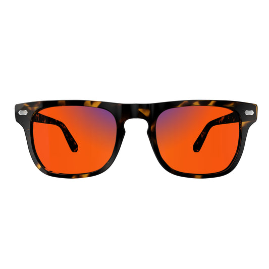 Best Amber-Tinted Blue Light Blocking Glasses in India : Sleepaxa AstroLuxe Savannah Sunburst for Improved Sleep, Reduced Eye Strain & Light Sensitivity Relief - Prescription Available - SleepAxa