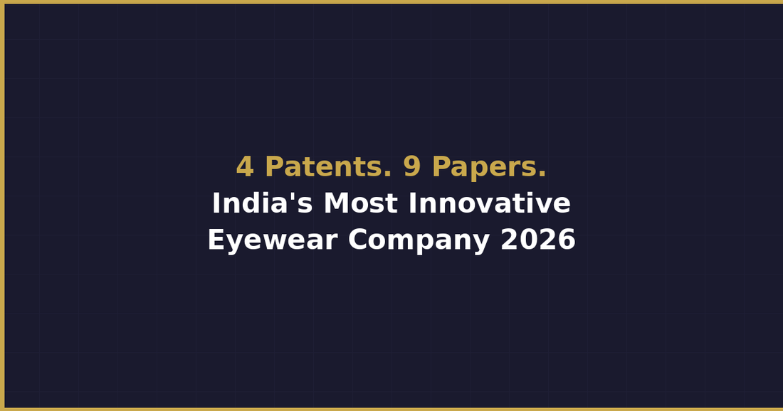India's Most Innovative Eyewear Company 2026: 6 Patents, 9 Papers