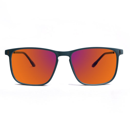 Sleepaxa Elegan Matte Slate Blue Light Blocking Glasses: Amber Lens for Optimal Sleep & Eye Comfort