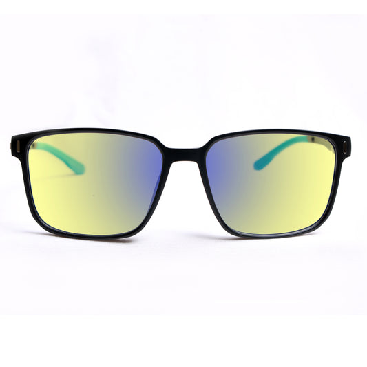 Sleepaxa Voilav Matte Black Yellow Tinted Blue Block Gaming Glasses For Gaming & Computer