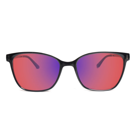 Sleepaxa Clarte Jet Black FL-41: Cutting-Edge Migraine Glasses with Precision Light Filtration