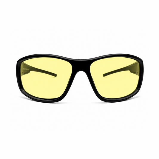 Sleepaxa Facial Wrap Day Active Glasses – front view, yellow anti-glare lens