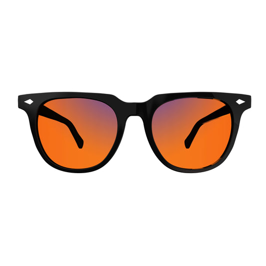 Amber Tinted Blue Light Blocking Glasses | Sleepaxa Elixir Translucent Black | Indoor & Outdoor Use