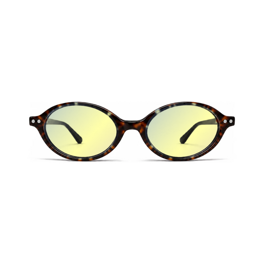 Sleepaxa Riviera Tortoise Brown DayActive yellow lens glasses - front view